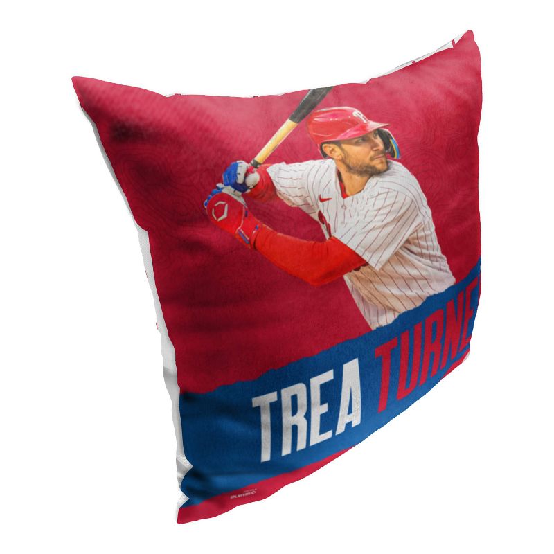 18&#34;x18&#34; MLB Philadelphia Phillies 23 Trea Turner Player Printed Throw Decorative Pillow, 4 of 6