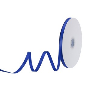 Unique Bargains Polyester Soft Decorative Cake Box Gift Wrapping Ribbon 3/8" x 50 Yard Navy Blue - 1 of 4