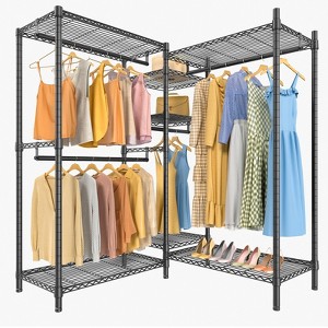 VIPEK L6 Heavy Duty Clothes Rack L Shape Clothing Rack 5-Tier Wire Garment Rack Freestanding Closet, Max Load 850LBS - 1 of 4