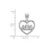 Black Bow Jewelry Sterling Silver Alpha Xi Delta Greek Life Pendant - 2 of 3