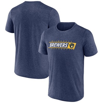 MLB Milwaukee Brewers Men&#39;s Short Sleeve Poly T-Shirt - L