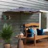 Outsunny Half Umbrella Outdoor Patio Umbrella, UPF 30+ Small Balcony Umbrella, Vented Tiltable Half Patio Umbrella with Crank 8 Ribs - 2 of 4