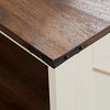 Farmhouse Coffee Table with Storage Rustic Wood Cocktail Table - 4 of 4