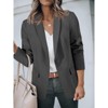 Clearlove Women's Solid Lapel Collar Single-Breasted Long Sleeve Blazer - 4 of 4