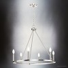 Urban Ambiance Luxury Modern Farmhouse Indoor Chandelier,  24-7/8''H x 27-5/8"W x 27-5/8''D,  Brushed Nickel Finish, UHP4600 - 3 of 4