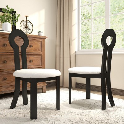 Accent Chairs Set Of 2,Accent Chairs Modern,Dining Chairs Wood,Sheep Plush Dining Chair,Furniture Indoor-Maison Boucle
