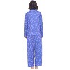 Casual Nights Women's Long Sleeve Rayon Button Down Pajama Set - 3 of 4