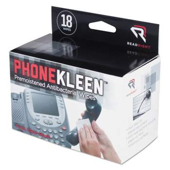 Read Right PhoneKleen Wet Wipes Cloth 5 x 5 18/Box RR1203