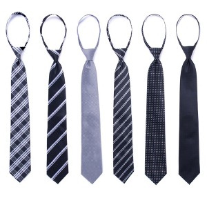 Men's 20 Inch Length And 3.15 Inch Wide 6 pc Microfiber Classic Zipper Pre-Tied Neckties - 1 of 4