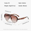 Anna-Kaci Women's Retro Aviator Sunglasses with Gradient Lenses - 3 of 3