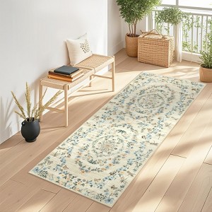 Modern Floral Area Rug Insect Rug Living Room Rugs Stain Resistant Low Pile Rugs for Bedroom Dining Room Office - 1 of 4