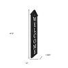 HomeRoots 48" Black And White Solid Wood Birdhouse Welcome Porch Sign - 3 of 4