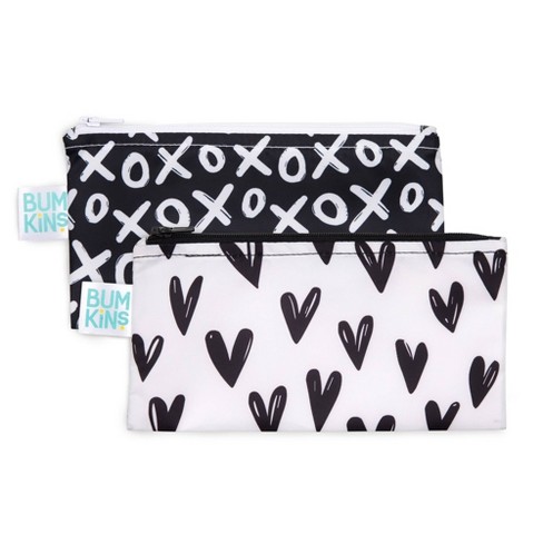 Bumkins Reusable Snack Bag 2 Pack - Hearts/xoxo : Target