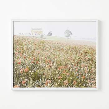 30" x 24" Wildflowers on the Hill Framed Under Plexiglass - Threshold™ designed with Studio McGee