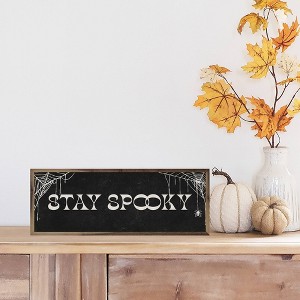 Kendrick Home Stay Spooky Webs Wall Art Black - 1 of 4