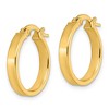 Black Bow Jewelry 3mm x 18mm (11/16 Inch) Polished 14k Yellow Gold Flat Edge Round Hoops - 2 of 4
