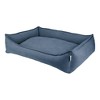 Arlee Home & Pet Cresent Lounger Orthopedic Eco-Friendly Memory Foam Dog Bolster Bed - Blue - M - image 3 of 4