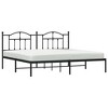 vidaXL Black King Metal Bed Frame with Headboard & Slats, No Mattress, Easy Assembly - 4 of 4