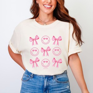 Simply Sage Market S.W.Smiley Smiley Face Coquette Chart Garment Dyed Tee - 1 of 4