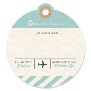 Big Dot of Happiness World Awaits - Travel Themed Party Favor Gift Tags (Set of 20) - 1 of 4