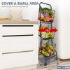 Fortune Candy 360° Rotation a3-Tier Metal Storage Cart Black - 3 of 4