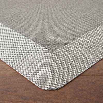 Mira Modern Heathered Gray Polyester Anti-Fatigue Kitchen Mat, 19.6"x32"