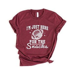 Simply Sage Market Women's I'm Just Here For The Snacks Disco Short Sleeve Graphic Tee - 1 of 4