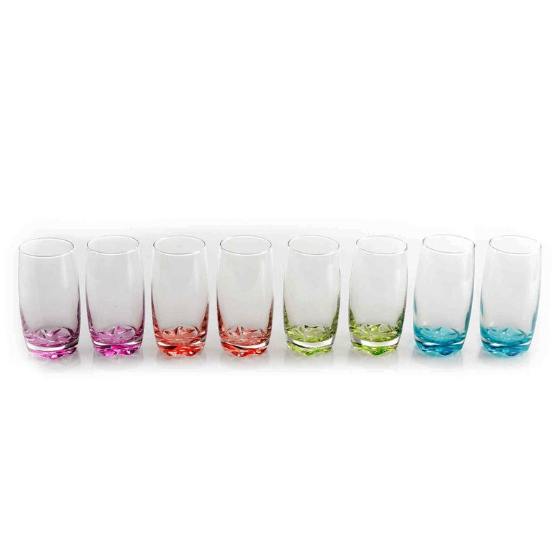 Gibson Karissa 8 Piece Glass Tumbler Set in Assorted Colors, 5 of 6