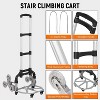 Acekool Stair Climbing Cart, 165 lbs Folding Hand Truck with 10 Wheels, Telescoping Handle & 2 Bungee Cords for Moving, Shopping, Office - 2 of 4