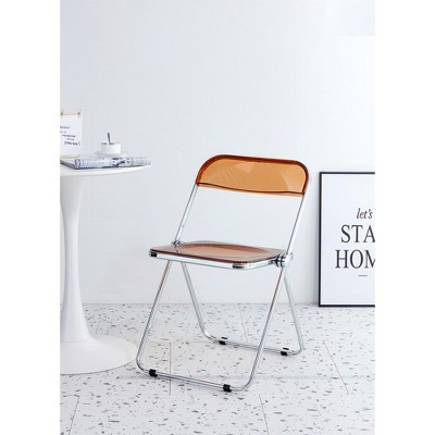 Transparent Folding Chair Chair Pc Plastic Living Room Seat
