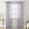 RT Designers Collection Kimberly Embroidery Doily Grommet Sheer Curtain Panel Pair Taupe - 2 of 4