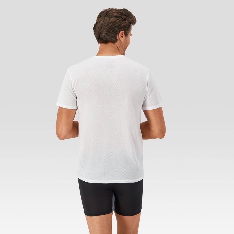 Hanes Premium Men's X-Temp Mesh Short Sleeve Crewneck T-Shirt 3pk - White, 4 of 6