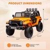 2 Seater Kids Ride on Car 24V Electric Vehicles for Toddlers 2WD/4WD Switchable Battery Powered Truck Cars with Remote Control, Trunk - 2 of 4