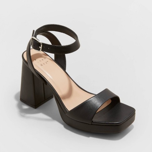 Black platform hot sale sandals target