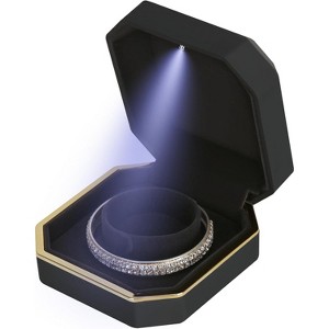 with LED Light, Small Jewelry Box for Wedding, Engagement, Proposal, Birthday and Anniversary - 1 of 4
