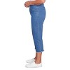 Alfred Dunner Womens Denim Fringe Capri Pant - 4 of 4