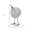 HomeRoots 8" Off White Resin And Metal Snipe Bird Tabletop Sculpture - 3 of 4