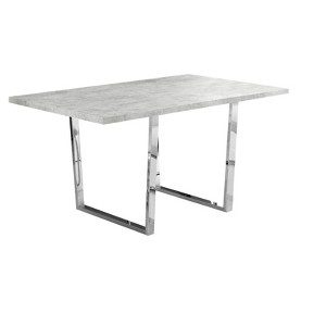 Monarch Specialties Dining Table 60Inch Rectangular Kitchen Dining Room Laminate White Contemporary Modern - 1 of 4