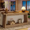 Tribesigns Long Console Table, 70.9"Entryway Table with Storage, Narrow Sofa Table Behind Couch, Accent Table for Hallway, Living Room, Rustic Brown - 4 of 4