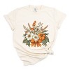 Simply Sage Market Coquette Orange Bow Fall Floral Garment Dyed Tee - 2 of 4