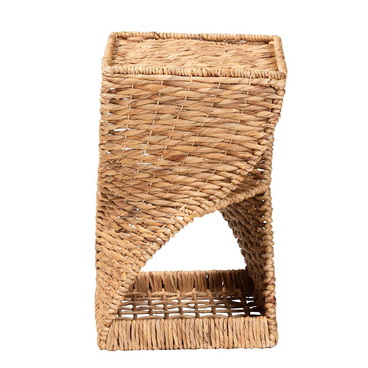 bali & pari Pelleas Seagrass End Table: Metal Frame, Helix Shelves, Fully Assembled - thumbnail 4