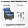 Gymojoy Outdoor Gliders Chairs Side Table with 5-Inch Thick Cushions - 2 of 4