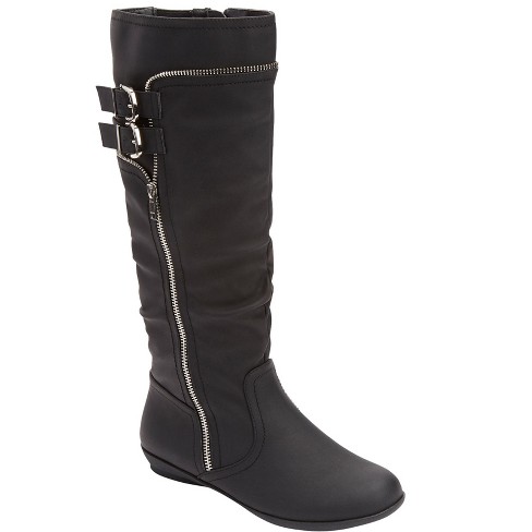 Comfortview Women's Wide Width The Pasha Wide-calf Boot, 9 1/2 W - Black :  Target