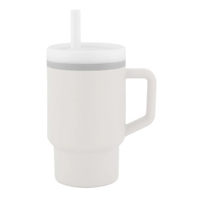 LunaLulinlk Tumbler – Adorable 9 oz. Training Cup with Toddler-Friendly Straw and Handle, Cream