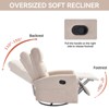 Heat Massage Manual Recliner Chair with Rocker and Swivel in Fabric for Living Room - 4 of 4
