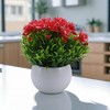 Unique Bargains Artificial Plants Semi-circle Lotus Bowl Plastic 3.74"x3.74"x10.63" 1 Pc - 2 of 4