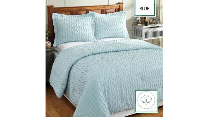 King Isabella Comforter 100% Cotton Tufted Chenille Comforter Set Sage - Better Trends, 2 of 7, play video