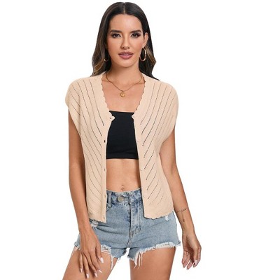 Women's Hat Sleeve Hollow Cardigan Top
