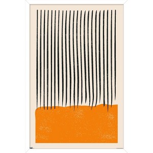 Trends International Geometric - Orange Framed Wall Poster Prints - 1 of 4