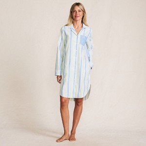 Lands' End Women's Cotton Poplin Long Sleeve Sleepshirt Nightgown - 1 of 4